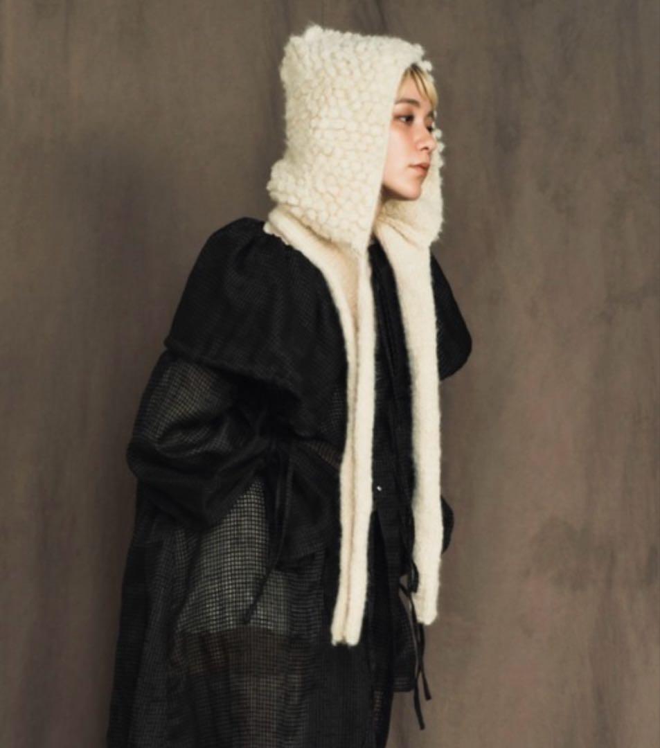 ORIENT MILLINERY PIGMO KNIT HOODIE 黒