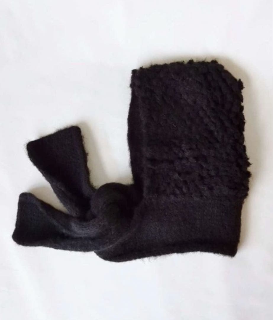 ORIENT MILLINERY PIGMO KNIT HOODIE 黒