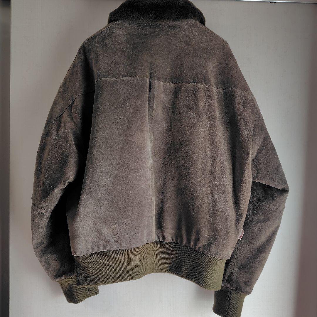 Papas 豚革ボア付きフライトジャケット　サイズＭ