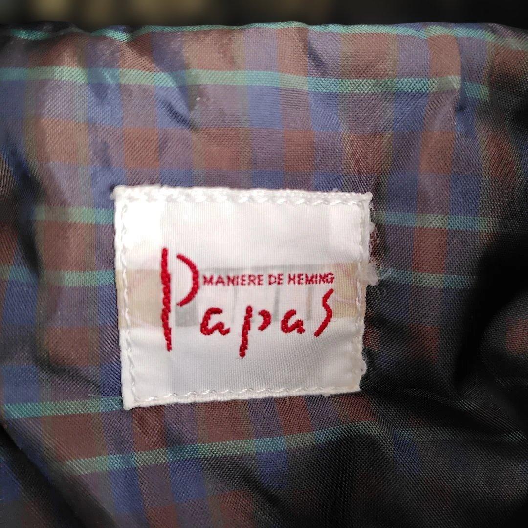 Papas 豚革ボア付きフライトジャケット　サイズＭ