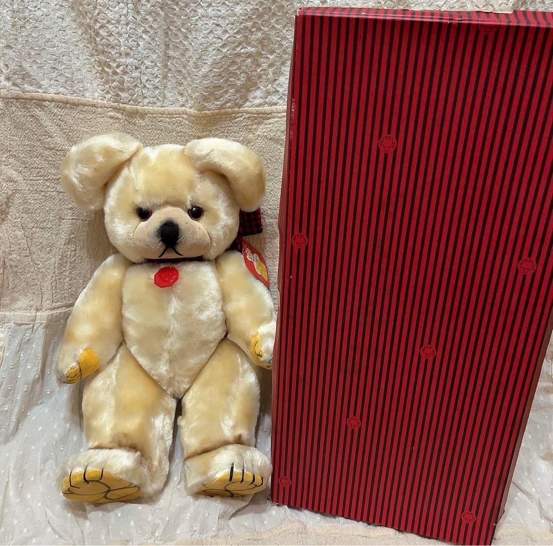 箱付き　当時物　昭和レトロ　ぬいぐるみ　くま　人形　テディベア　レトロ