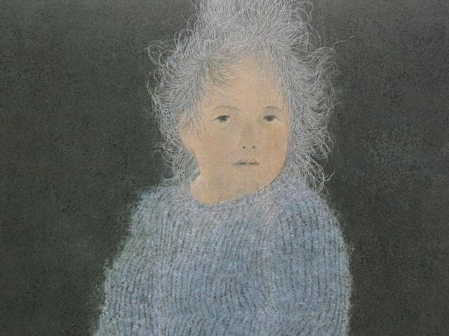 穂苅春雄、【大地の子】、希少な額装用画集より、新品額装付、状態良好