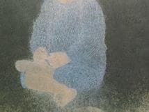 穂苅春雄、【大地の子】、希少な額装用画集より、新品額装付、状態良好