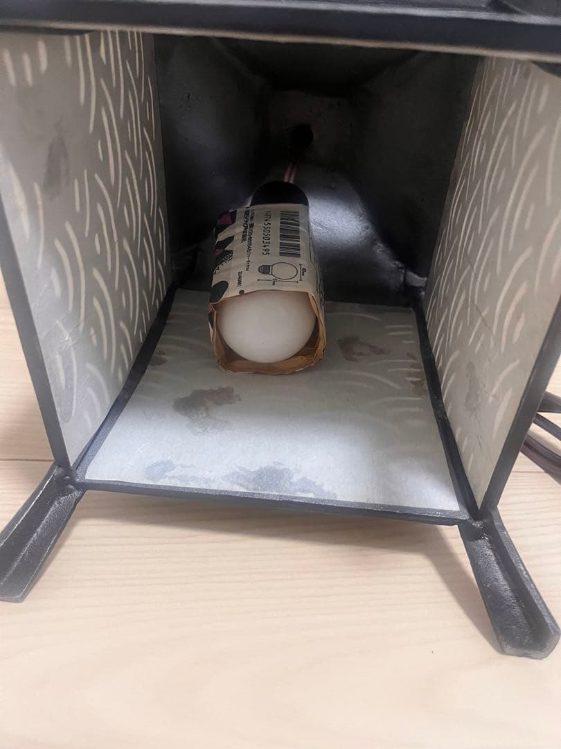 ノスタルジー　吊り灯籠　庭園　燈籠　波千鳥　電装付　鋳鉄製　和風