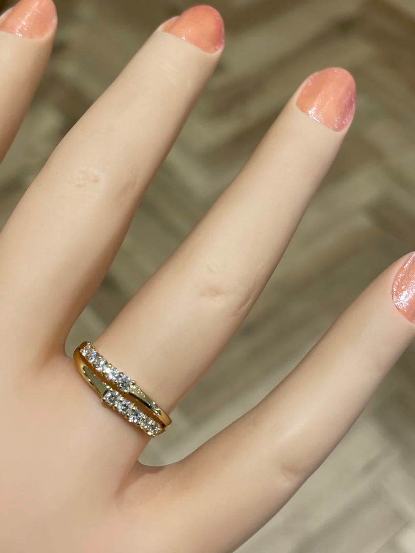 【新品】K18ダイヤモンド0.30ctリング＋サイズ直し