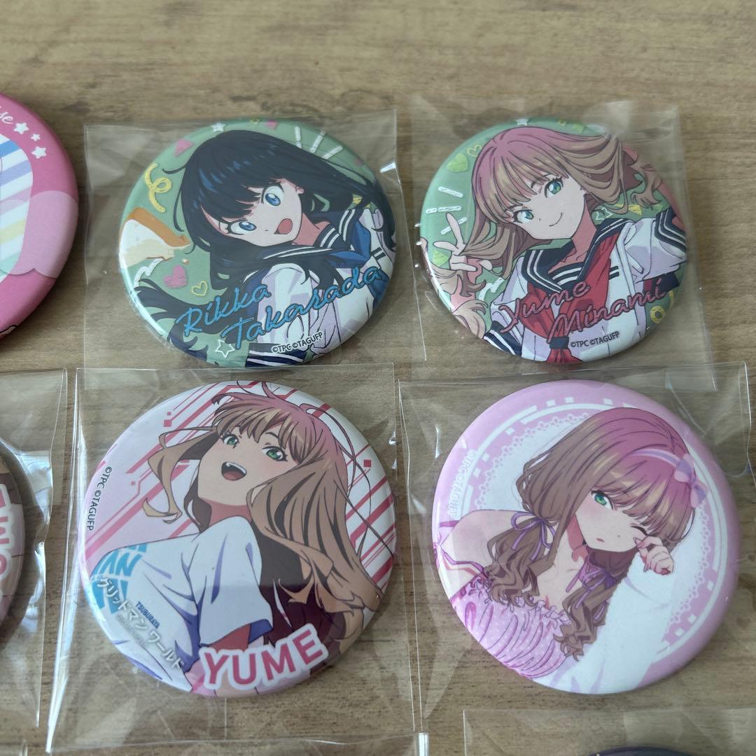 南夢芽　 宝多六花　缶バッジ　セット　グリッドマンワールド　限定 ガーリー　制服