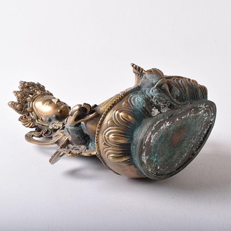 中国　古銅鍍金　チベット仏　仏像　置物　V　7770