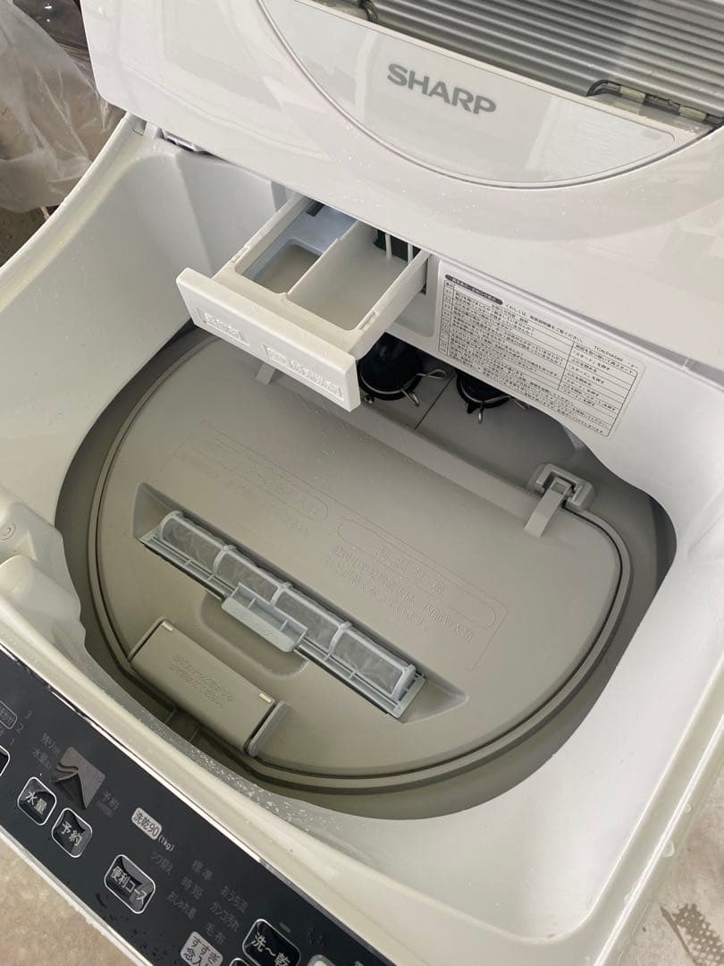 ［美品］シャープ2021年製　使用少　簡易乾燥付5.5kg ES-TX5EJ-W