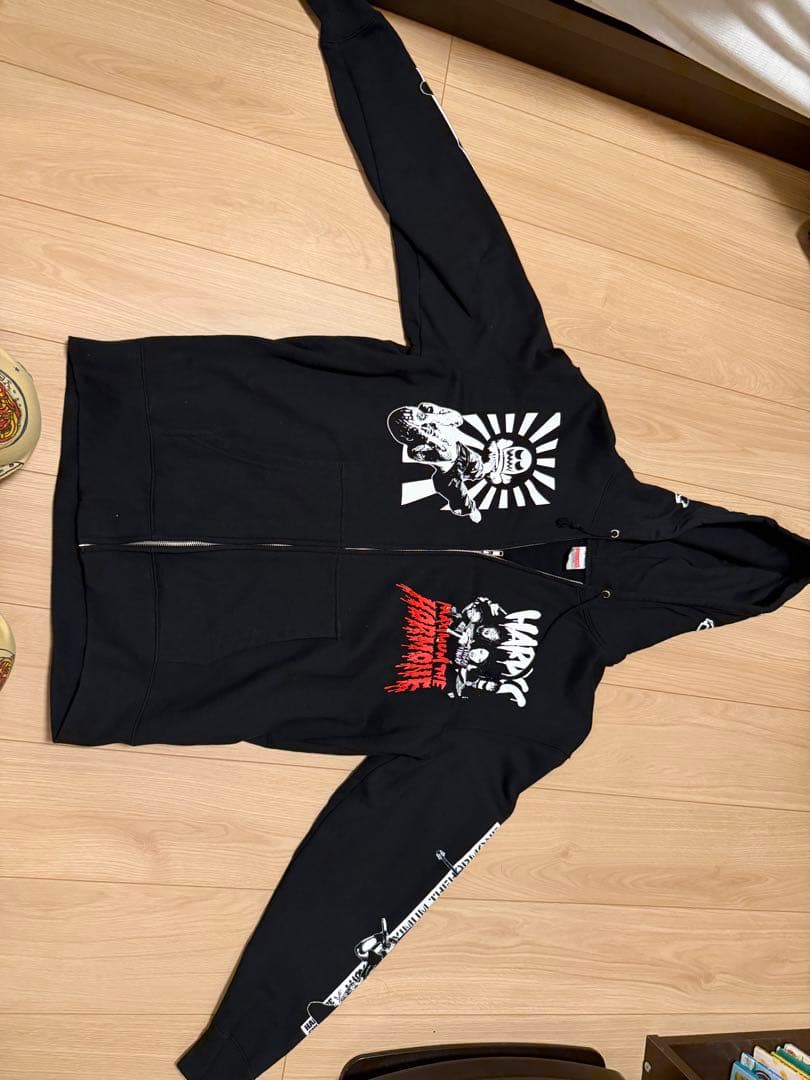 マキシマムザホルモン ハードコア コラボ ヘドバン 大虐殺 パーカー　XL