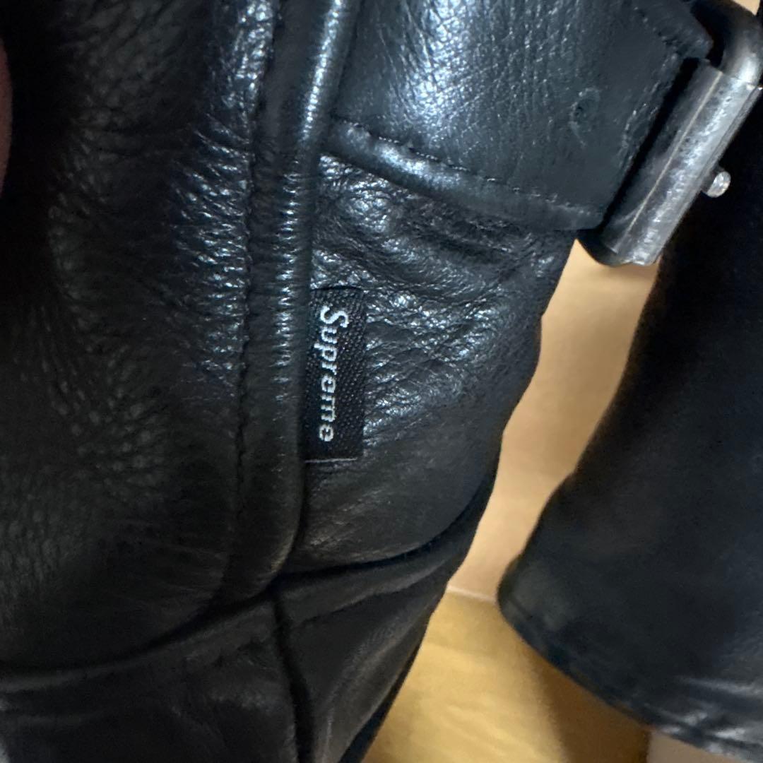 SUPREME SCHOTT ブラックレザーライダースジャケット Lサイズ