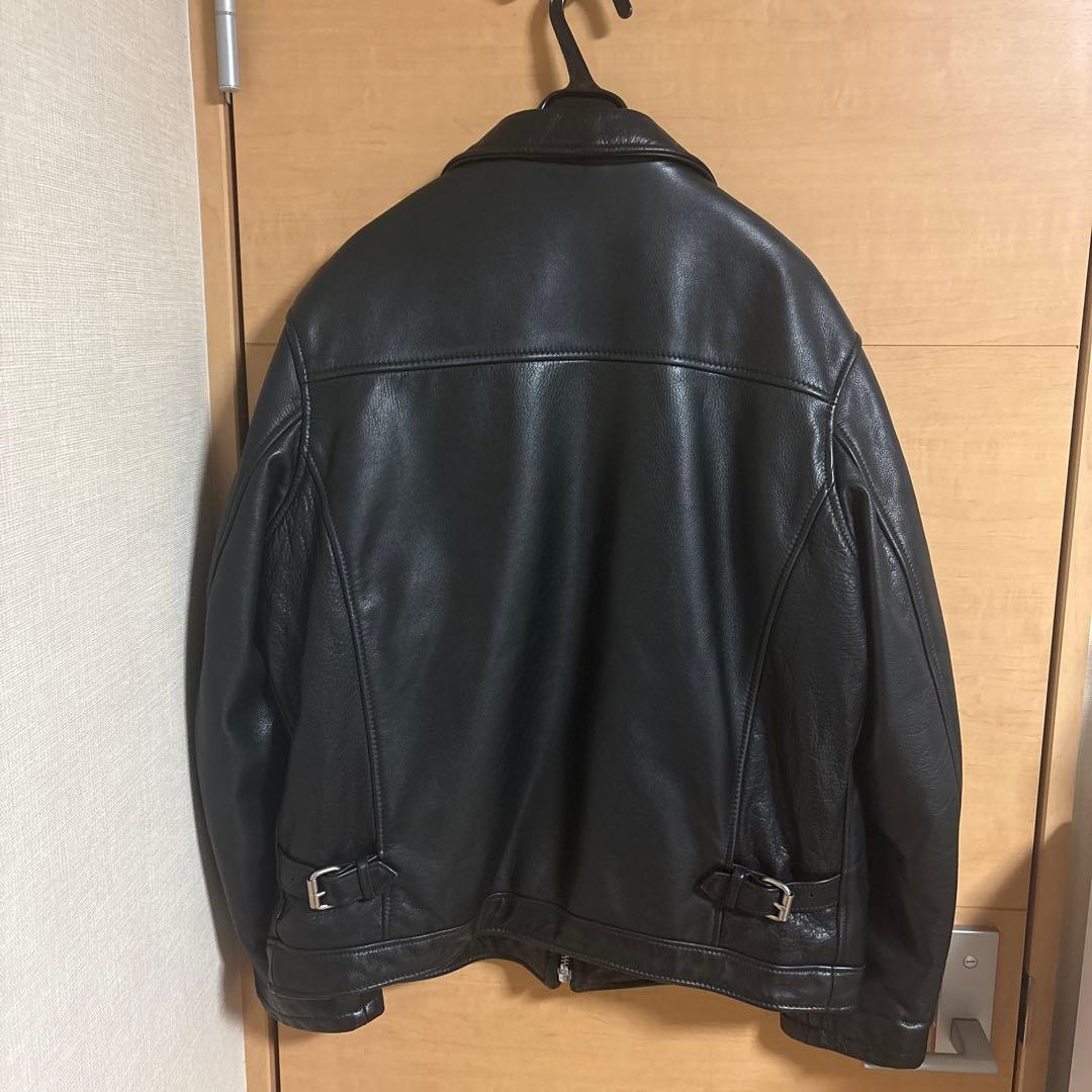 SUPREME SCHOTT ブラックレザーライダースジャケット Lサイズ