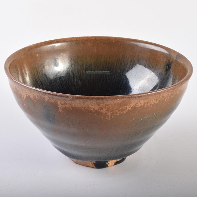 中国　南宋　建窯　兎毫盞　禾目天目茶碗　M　R7566