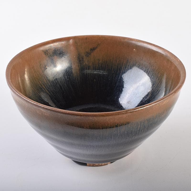 中国　南宋　建窯　兎毫盞　禾目天目茶碗　M　R7566