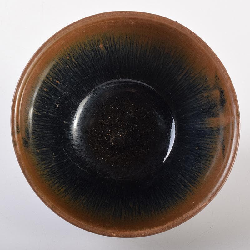 中国　南宋　建窯　兎毫盞　禾目天目茶碗　M　R7566