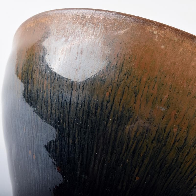 中国　南宋　建窯　兎毫盞　禾目天目茶碗　M　R7566