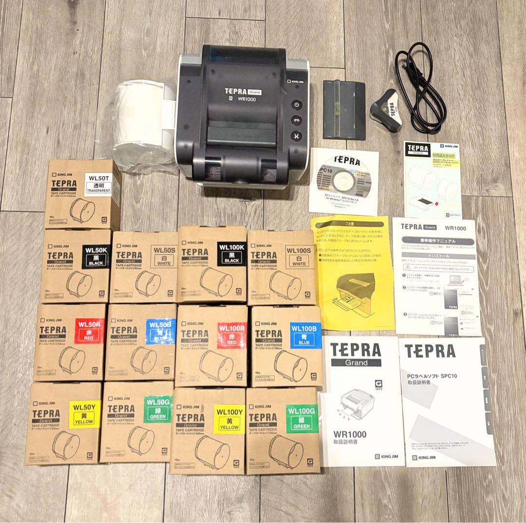 テプラ TEPRA Grand WR1000 ラベル&インク付き