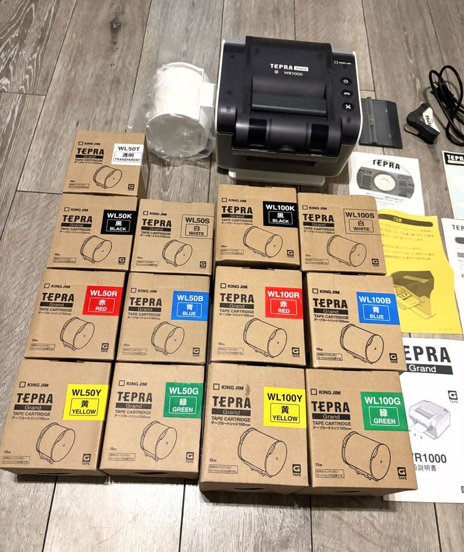 テプラ TEPRA Grand WR1000 ラベル&インク付き