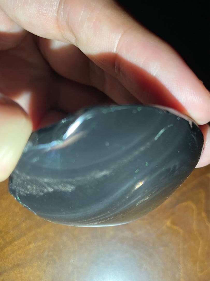 研磨品　十勝石玲瓏　金虹　ゴールデンレインボーオブシディアン