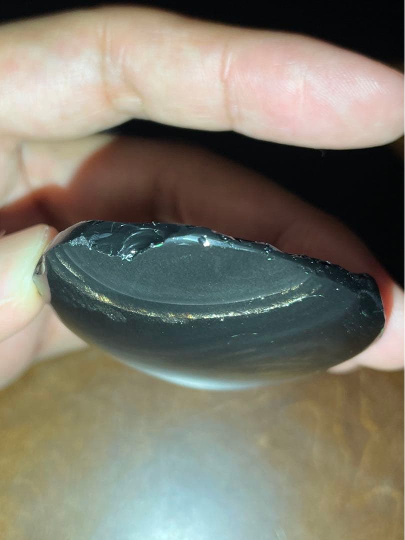 研磨品　十勝石玲瓏　金虹　ゴールデンレインボーオブシディアン