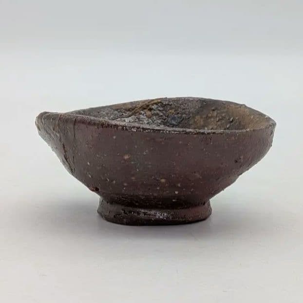 隠崎隆一 備前焼 酒呑 共箱 ぐい呑 酒器 酒盃 酒杯 食器 お猪口 おちょこ