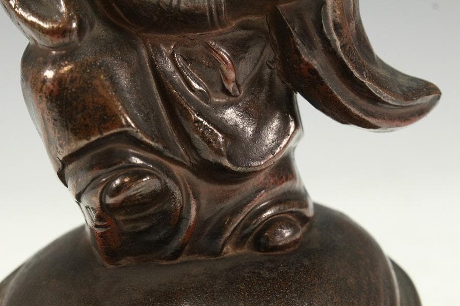 古備前 寿老 置物 美品(K-A907)