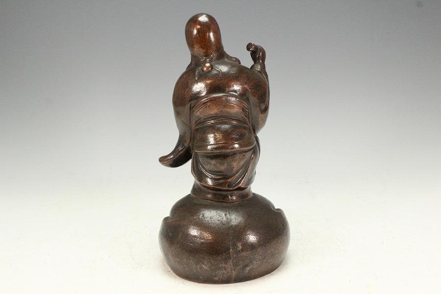 古備前 寿老 置物 美品(K-A907)