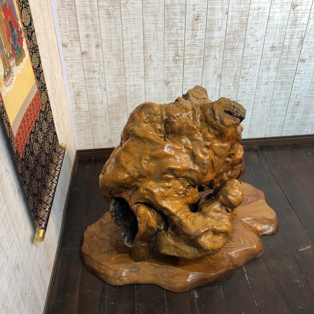 【手渡し限定】自然木のアートオブジェ　飾り　昭和レトロ　古民家　床の間