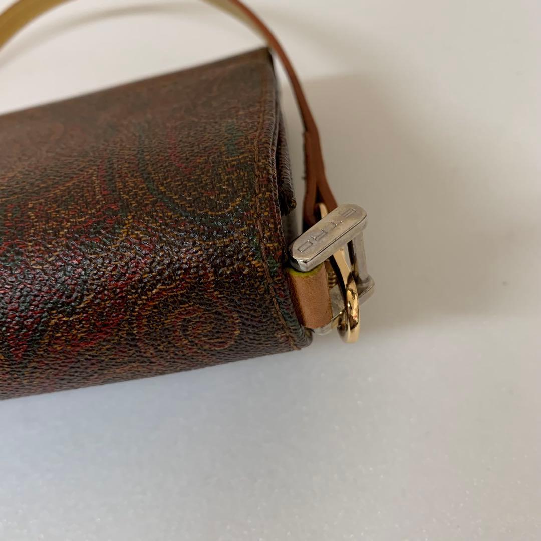 エトロ ワンショルダーバッグ ペイズリー柄 PVC 金具