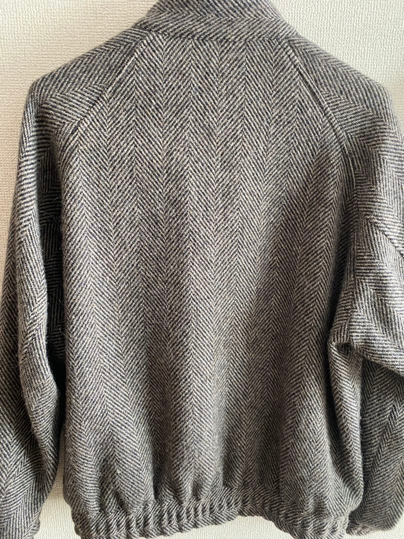 Auralee LAMA SHETLAND WOOL ツイードブルゾン