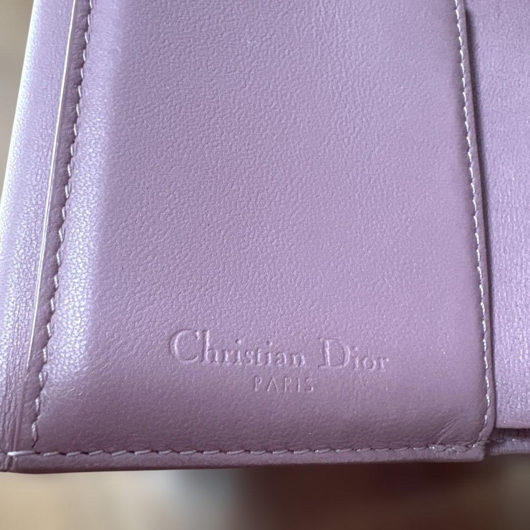 Dior 三つ折り財布 ピンク