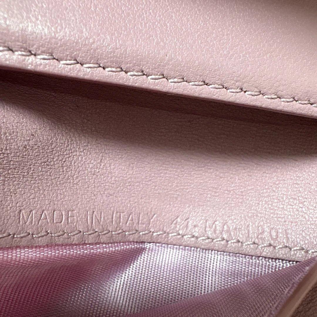 Dior 三つ折り財布 ピンク