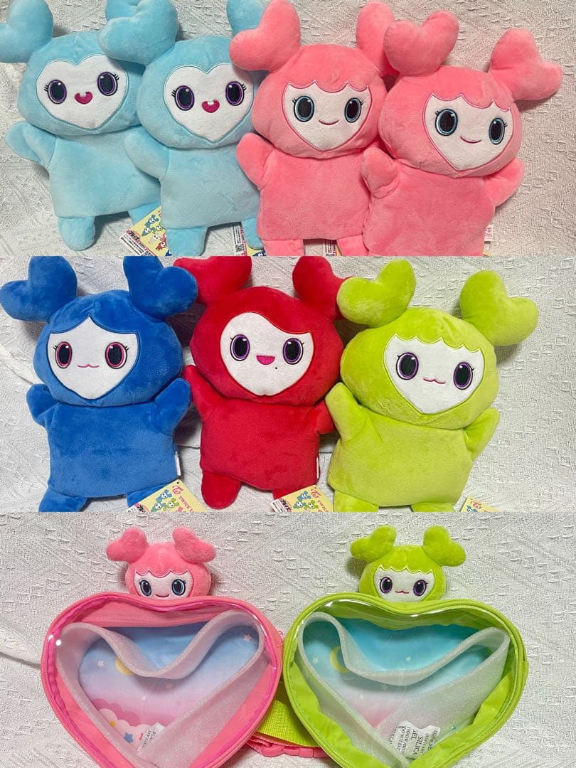 TWICE LOVELYS ぬいぐるみパペット7点&ぴょこきゅんボディバッグ2点