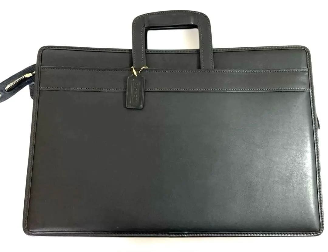 【だいすけさん専用】COACH ブラックレザー ビジネスバッグ A4対応