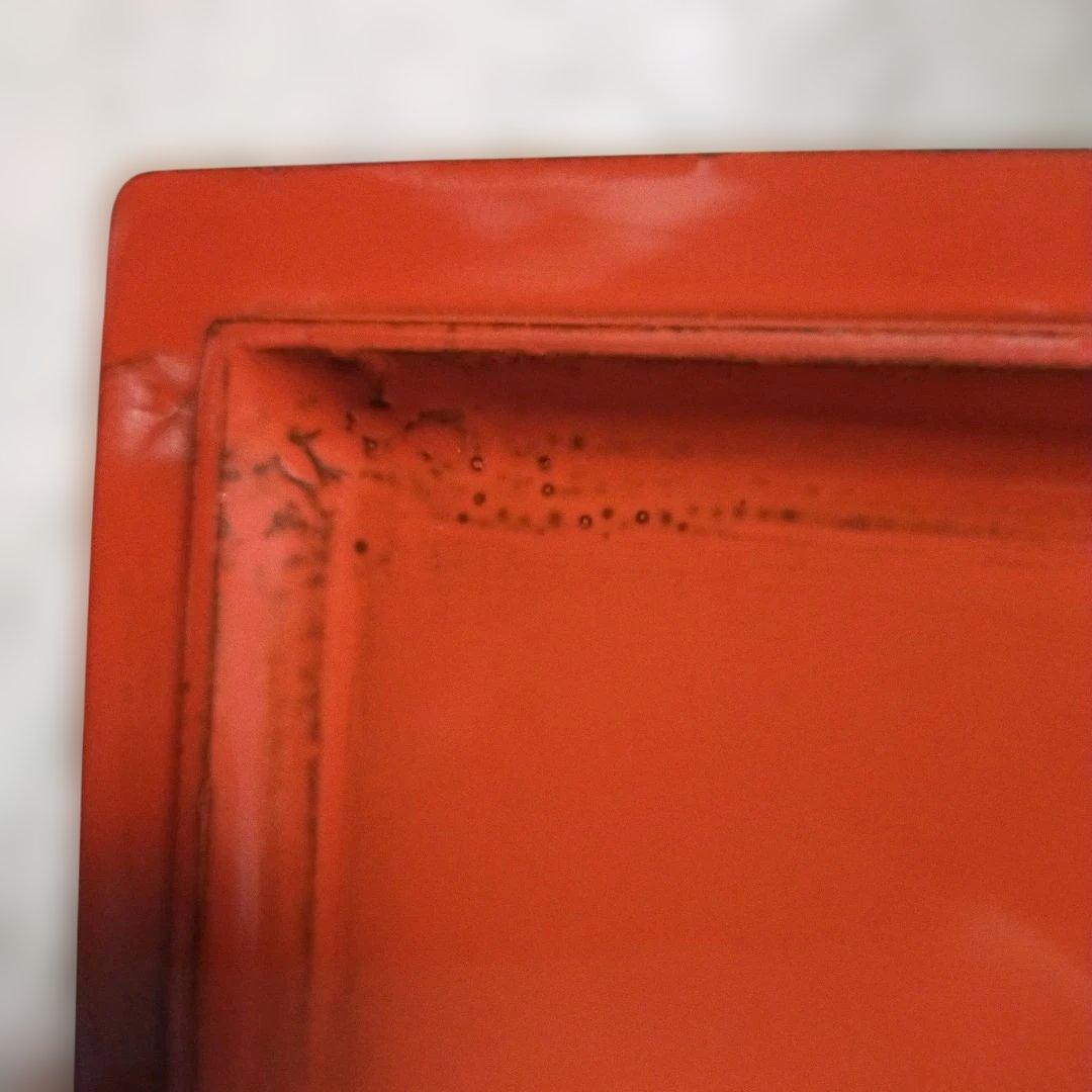 昭和　レトロ　津軽塗　重箱 金色と茶色の模様