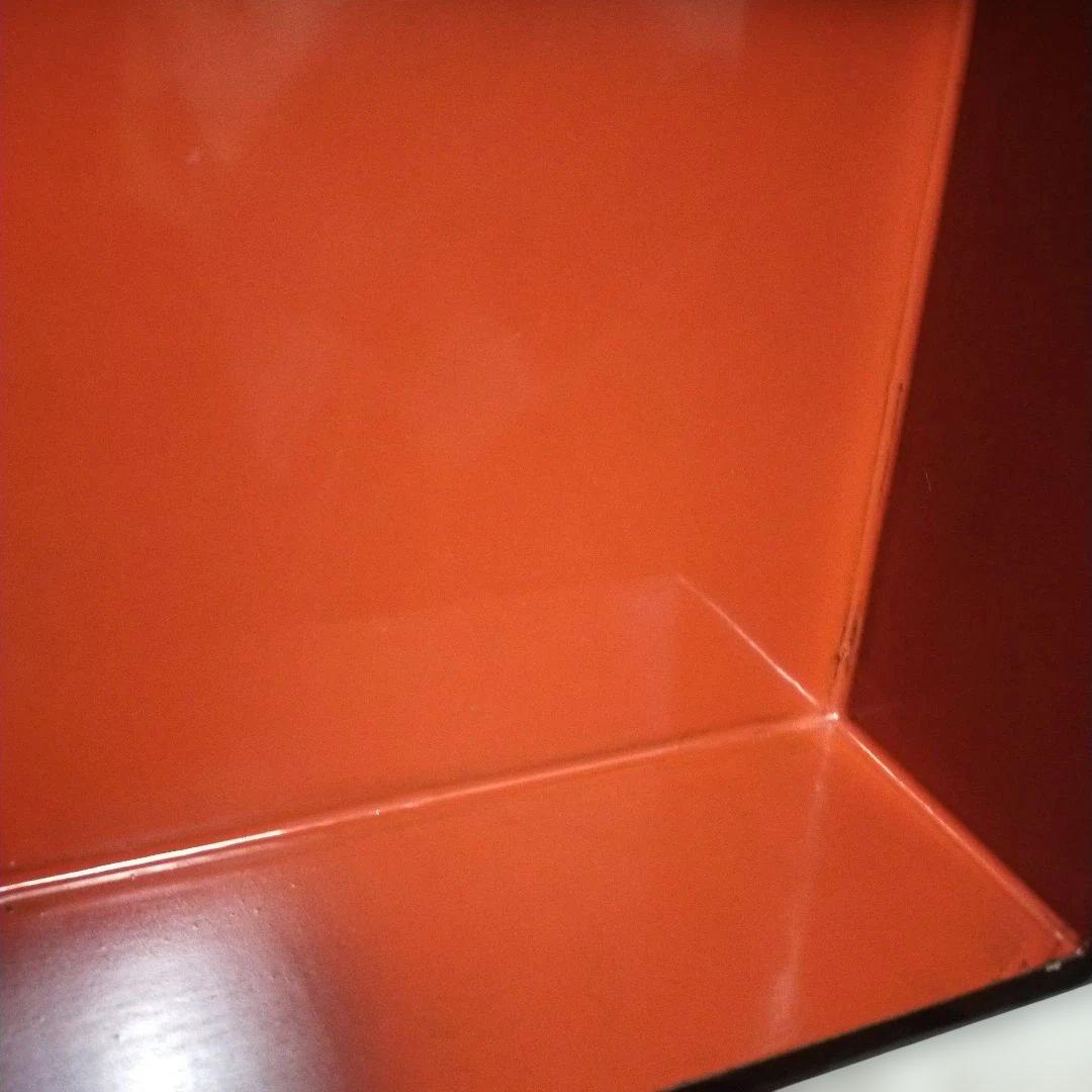 昭和　レトロ　津軽塗　重箱 金色と茶色の模様