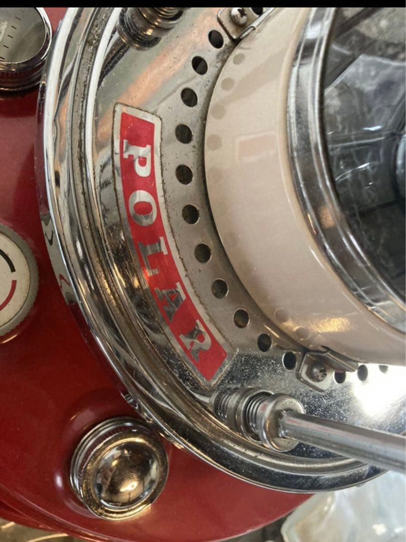 ポーラPOLAR石油ストーブ　ブルーフレーム　昭和レトロ　ヴィンテージストーブ