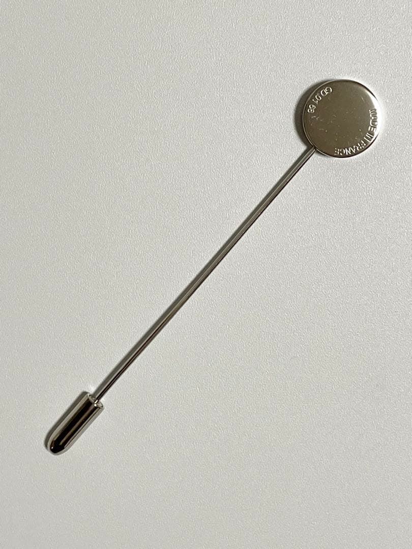 HERMESエルメス クルードセルハットピン シルバー/ブラック ピンブローチ