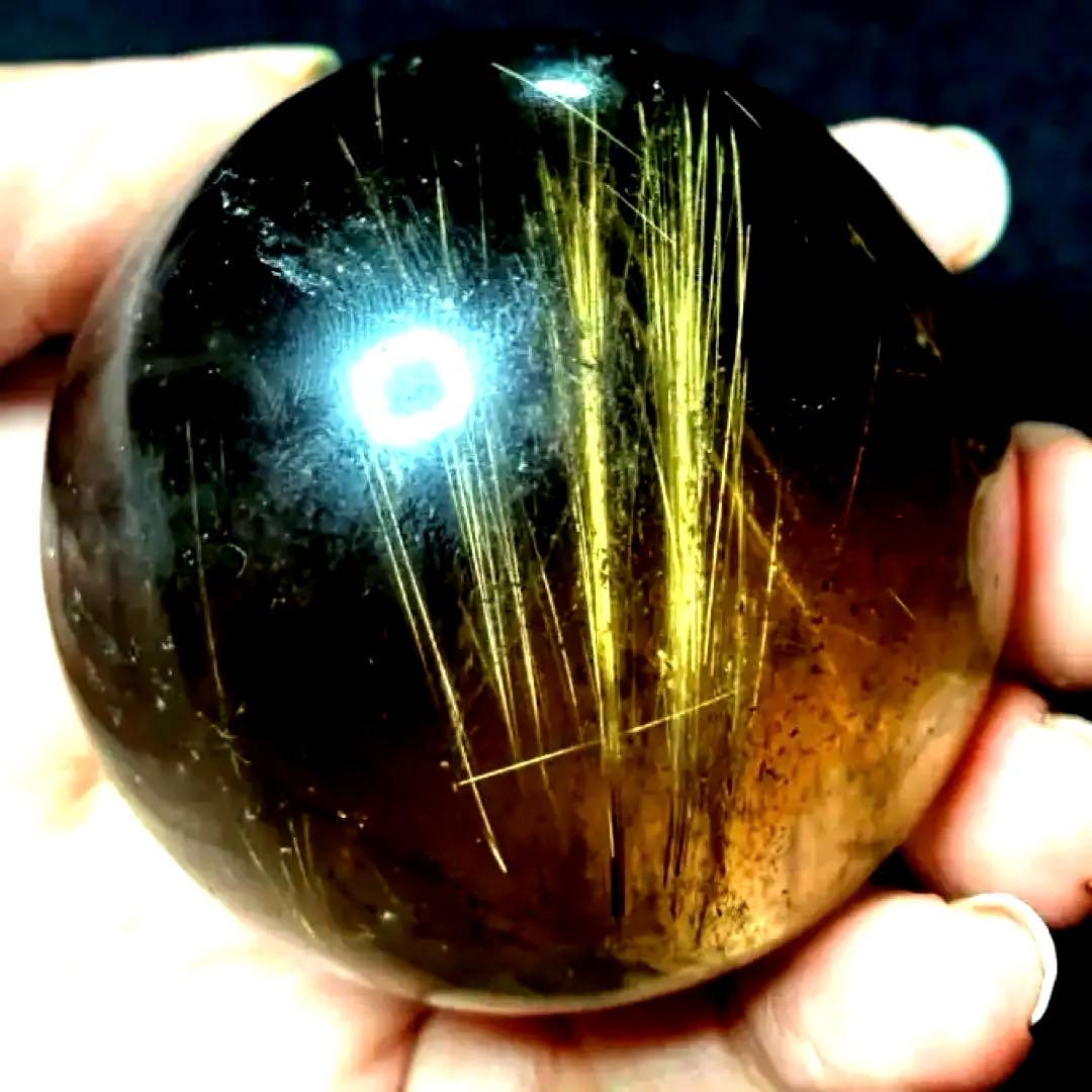 53mm ゴールドルチルクォーツ　金針水晶　パワーストーン