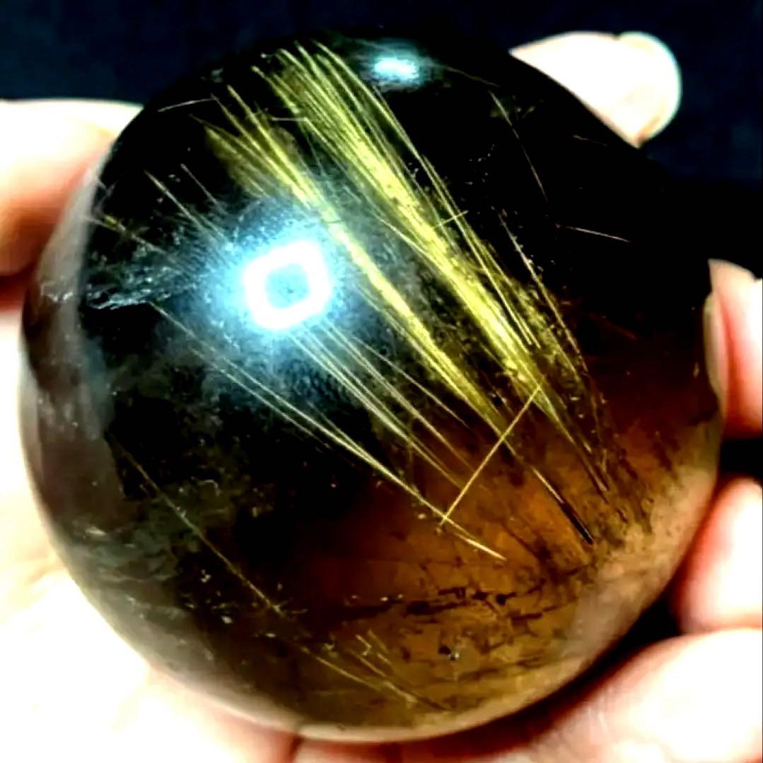 53mm ゴールドルチルクォーツ　金針水晶　パワーストーン