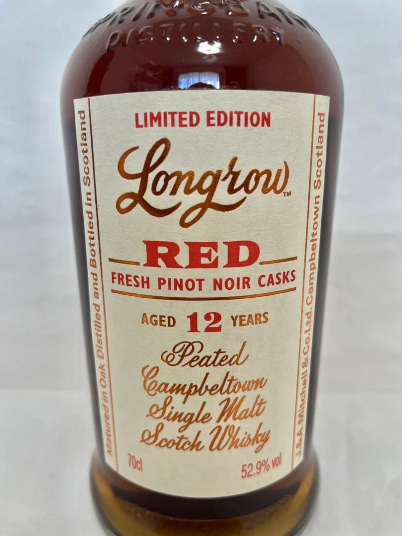 【新品】ロングロウ　レッド　12年　ピノノワール　ウイスキー