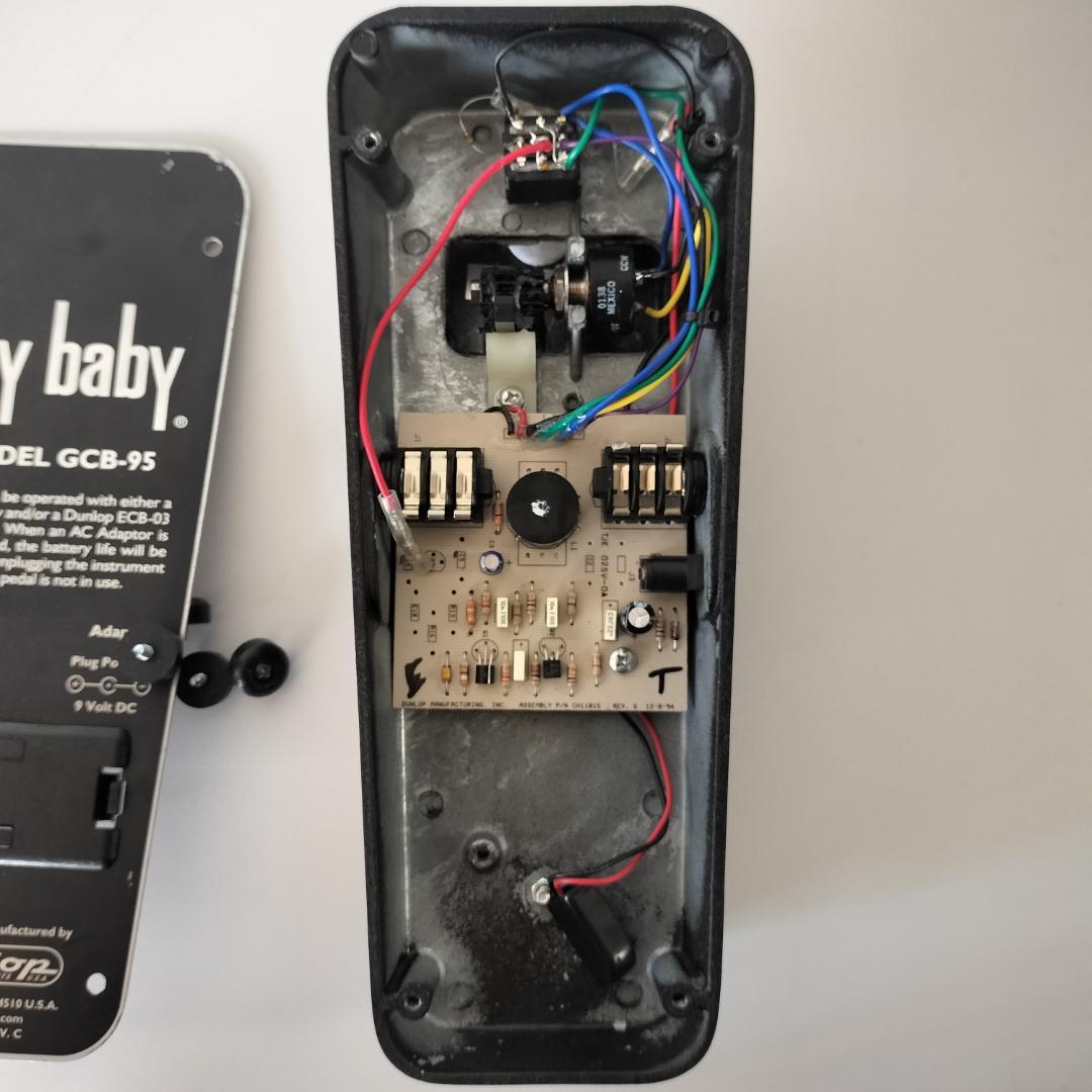 CRY BABY GCB-95トゥルーバイパス化 Blue LEDモディファイ