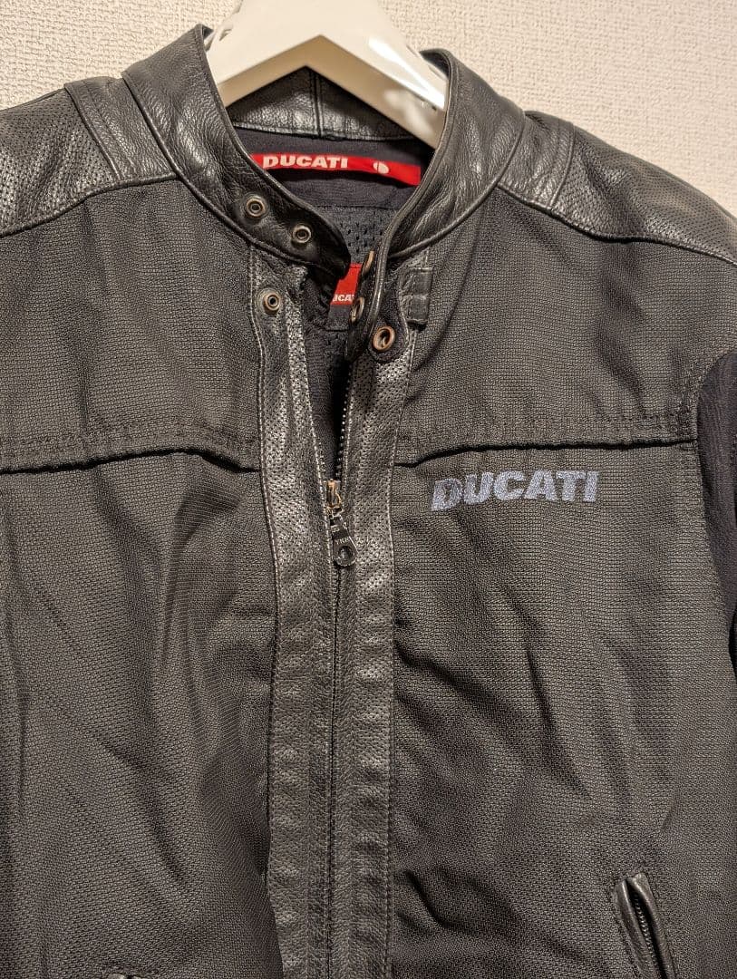 DUCATI ライダースジャケット L ロゴ プロテクター メッシュ ツーリング