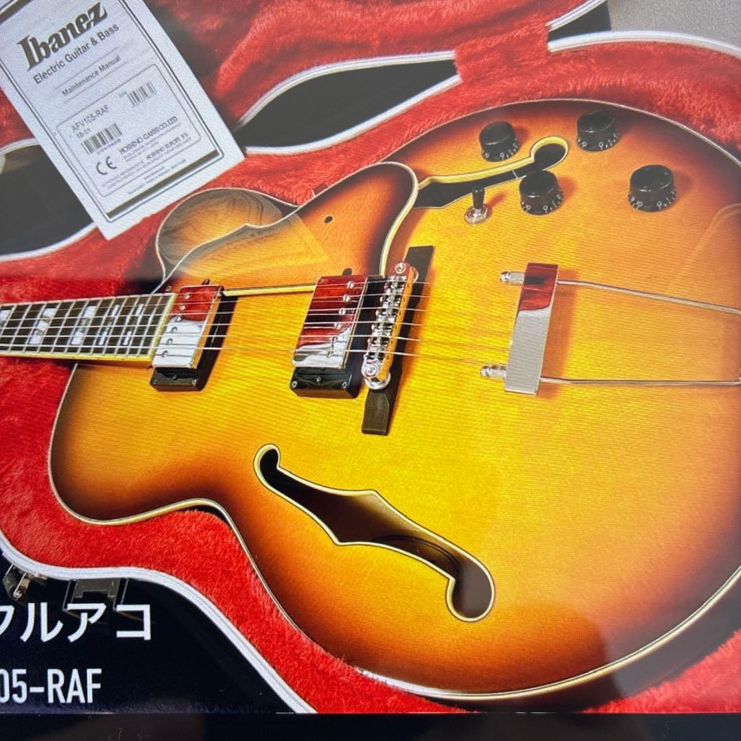 Ibanez フルアコ　AF105-RAF 美品　専用ハードケース付き。
