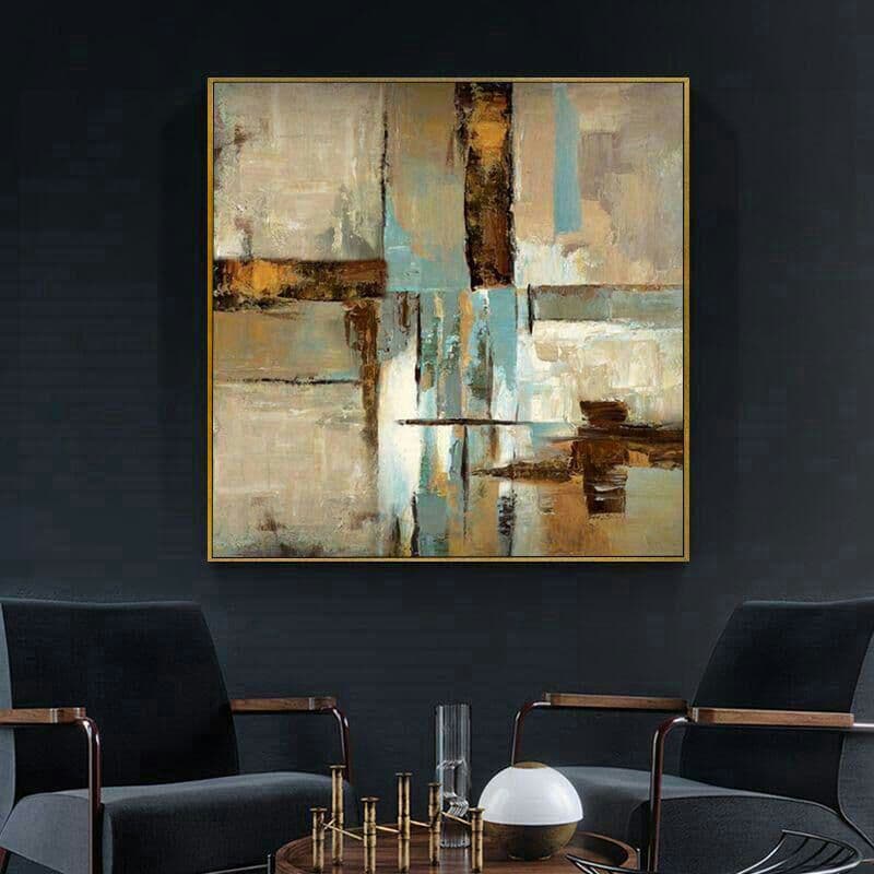 純正な手描きの油絵アメリカの抽象的な装飾画玄関通路の壁画925