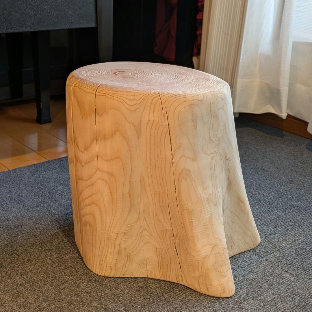 檜　切り株　丸太　椅子　スツール　 高さ約30.5㎝