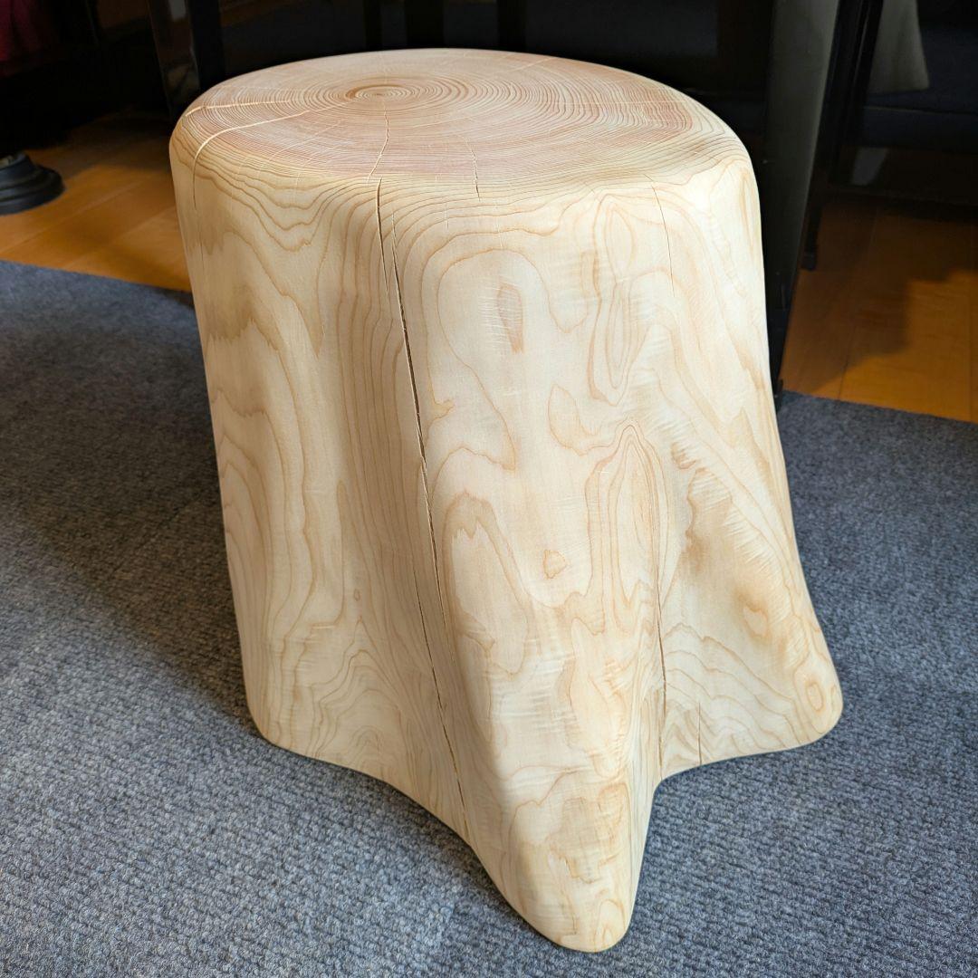 檜　切り株　丸太　椅子　スツール　 高さ約30.5㎝