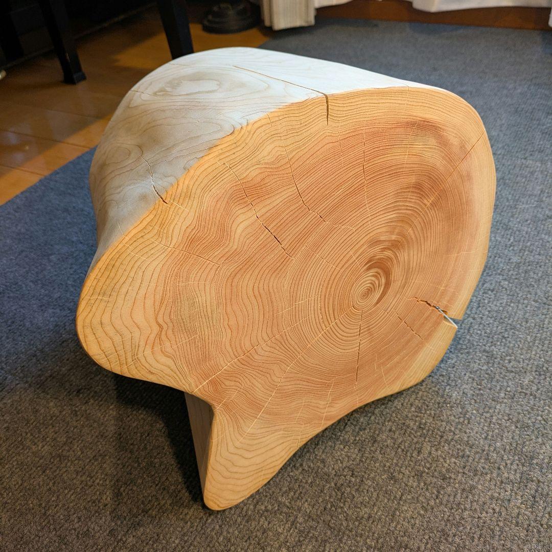 檜　切り株　丸太　椅子　スツール　 高さ約30.5㎝