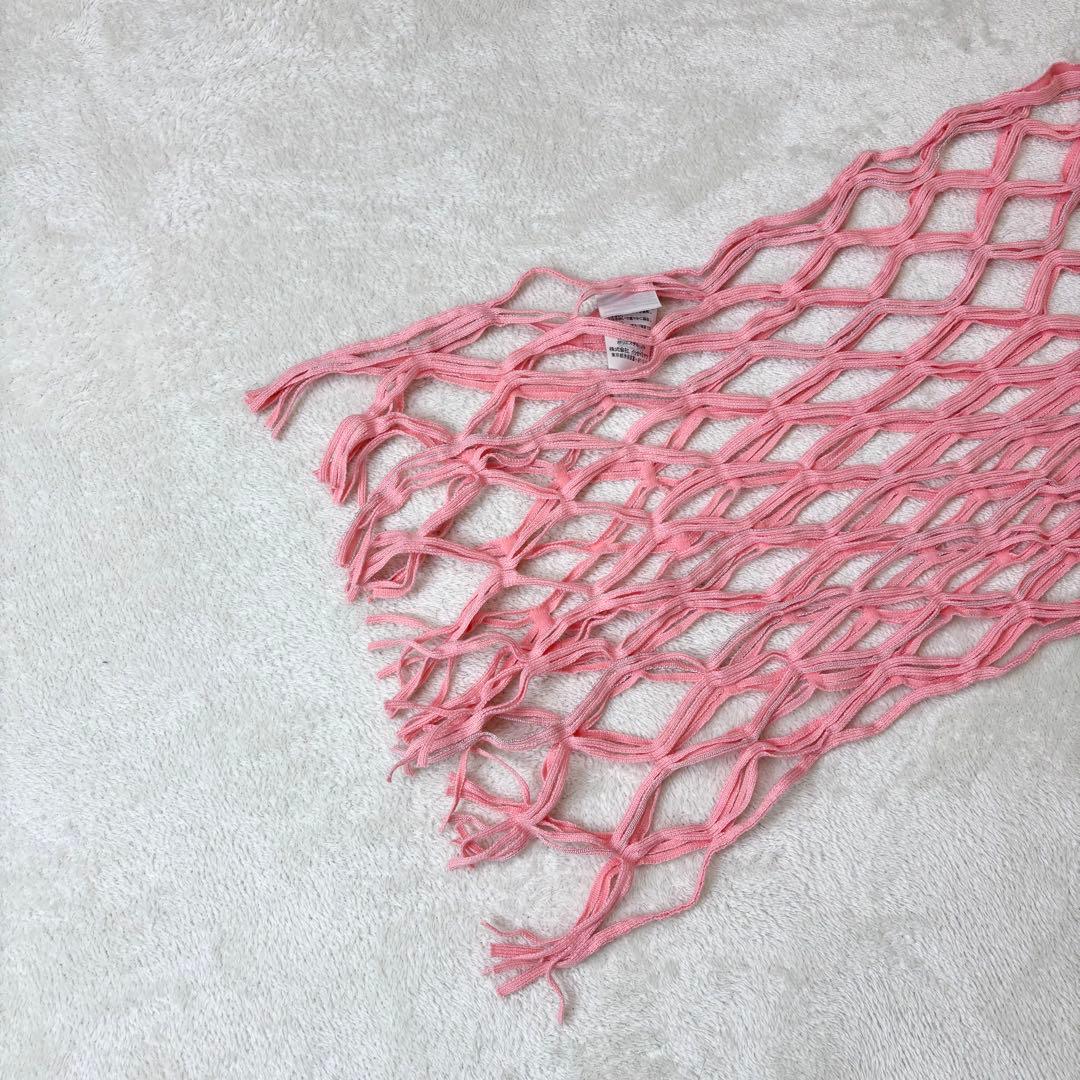 美品✨ISSEY MIYAKE ストレッチネット ノースリーブ　ベスト　ピンク