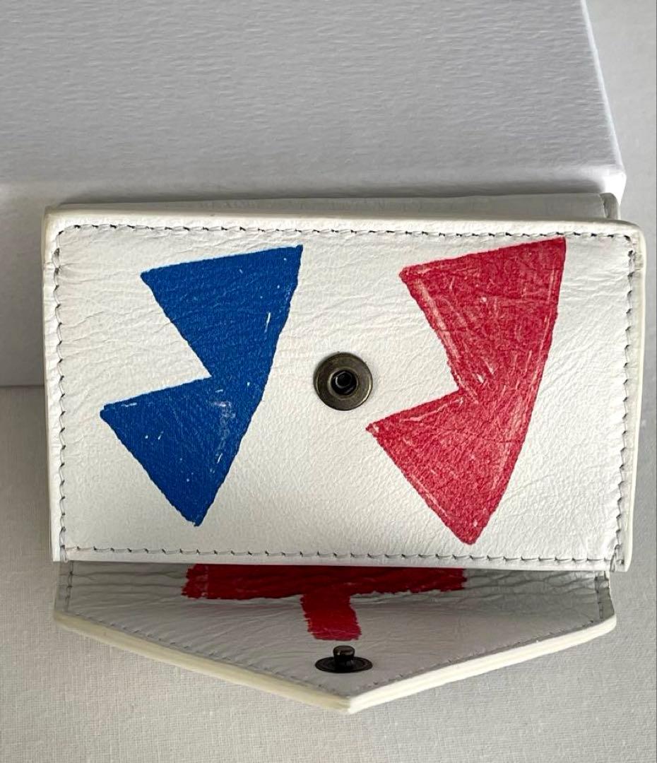 バレンシアガBALENCIAGAペーパーミニウォレット　グラフィティ三つ折り財布