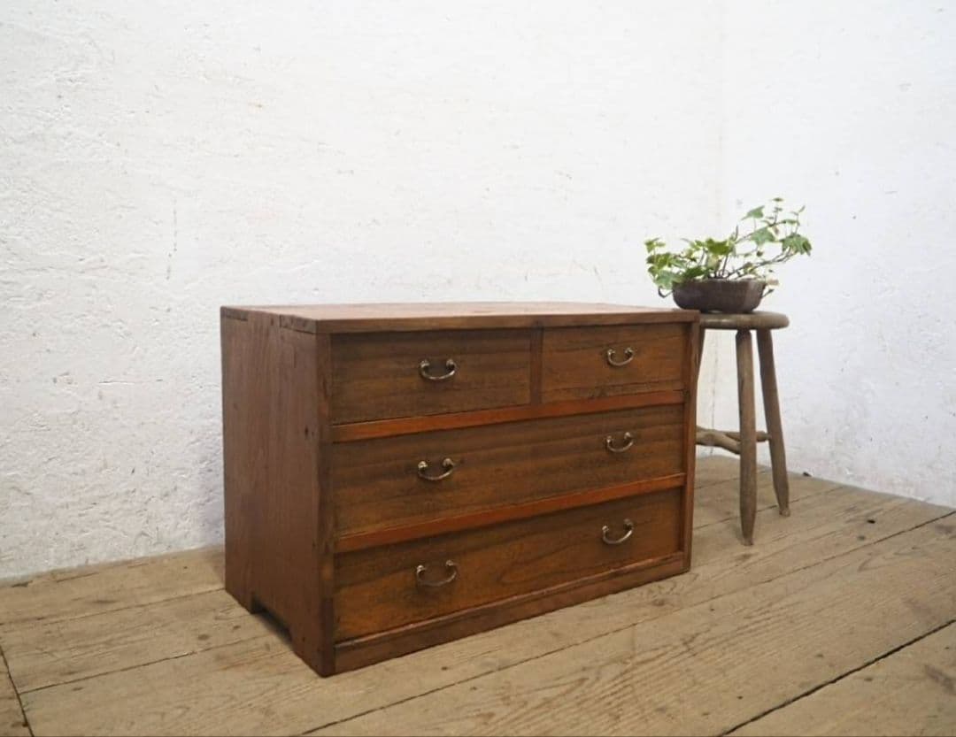 1032 レトロ　和タンス　箪笥　収納棚　ケース　陳列台　テレビ台　ローボード